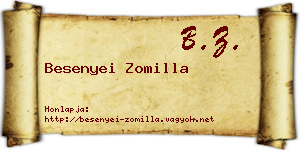 Besenyei Zomilla névjegykártya